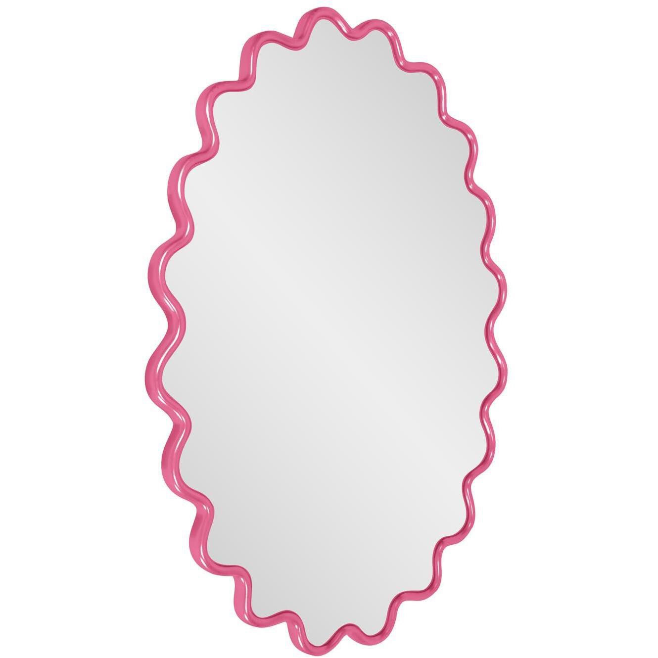 Cloud 36 X 24 inch Hot Pink Mirror