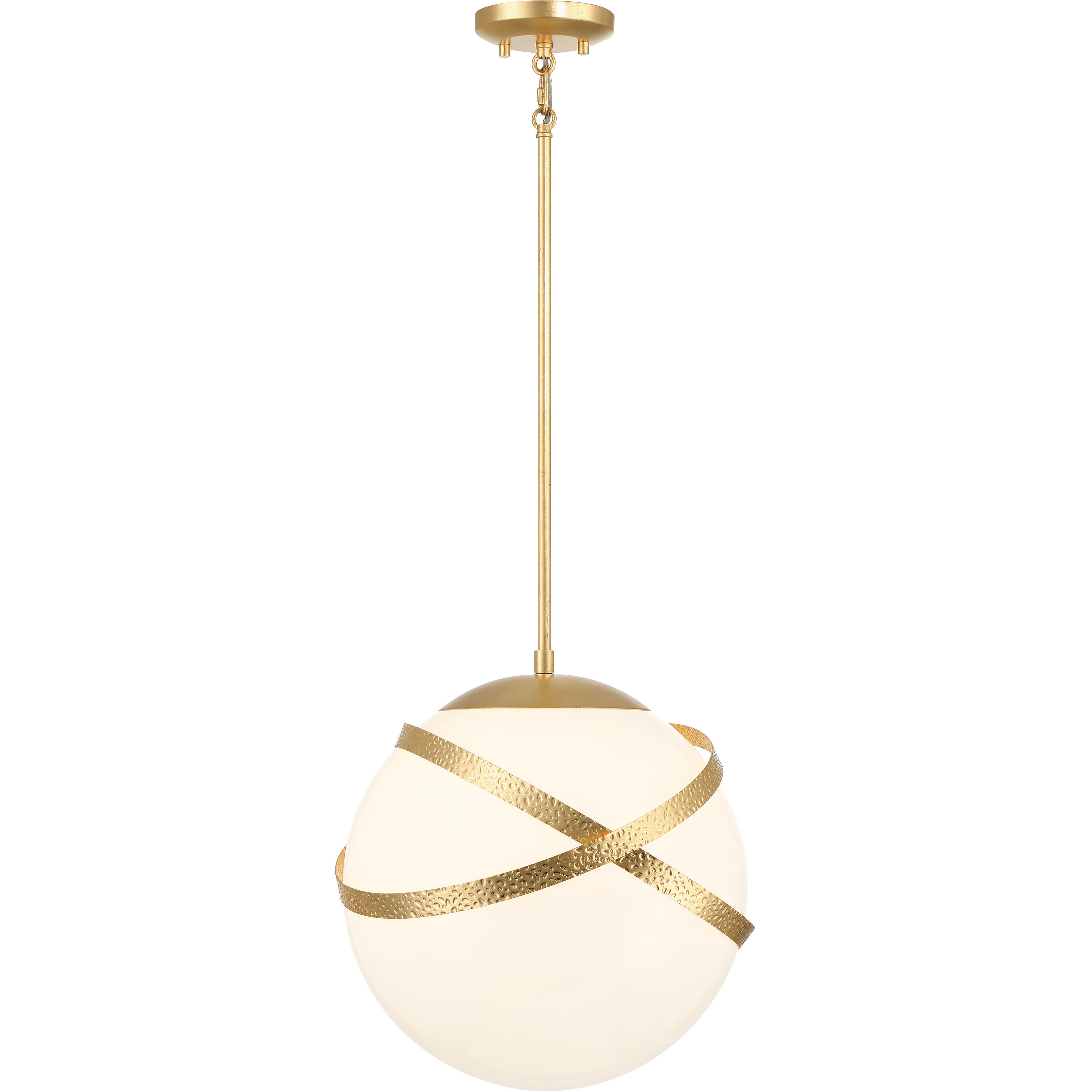 Batignolles 1 Light 13.75 inch Spring Gold Leaf Mini Pendant Ceiling Light