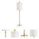 Chelsea House 34 inch 100.00 watt Detailed Acrylic Column/Gold Leaf Table Lamp Portable Light
