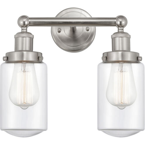 Dover 2 Light 15.5 inch Brushed Satin Nickel Bath Vanity Light Wall Light