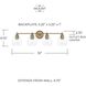 Mid Century 4 Light 32 inch Aged Brass Vanity Light Wall Light