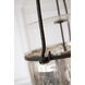 Chapman & Myers Lorford 4 Light 20 inch Aged Iron Bell Lantern Pendant Ceiling Light in Mercury Glass