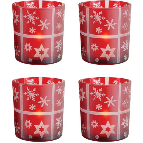 Festival Red Holiday Votives, Set of 2