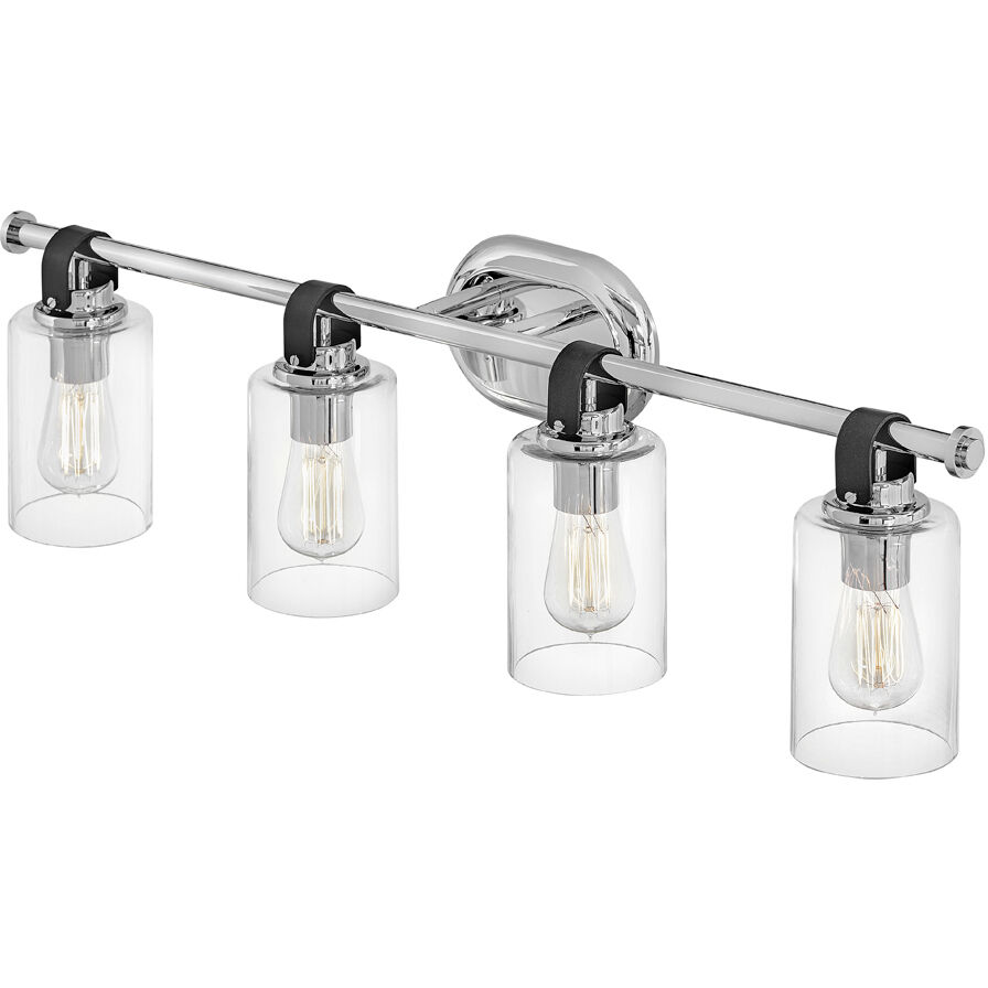 Halstead 4 Light 32 inch Chrome Vanity Light Wall Light
