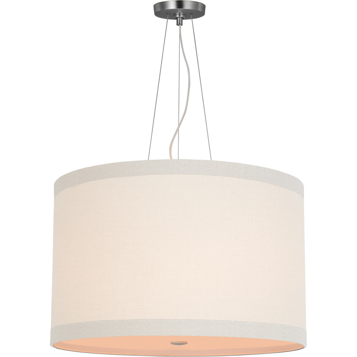 kate spade new york Walker LED 22 inch Burnished Silver Leaf Hanging Shade Ceiling Light in Linen, Medium