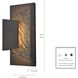 Meld 1 Light 14.5 inch Charcoal Black Outdoor Sconce