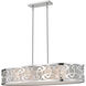 Opal 6 Light 45 inch Chrome Linear Chandelier Ceiling Light