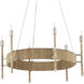 Monzie 6 Light 30.25 inch Contemporary Silver Leaf Chandelier Ceiling Light