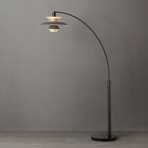 Palm Springs 87 inch 100.00 watt Gunmetal and Black Arc Floor Lamp Portable Light
