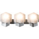 Prisma 3 Light 24.1 inch Sterling Bath Sconce Wall Light