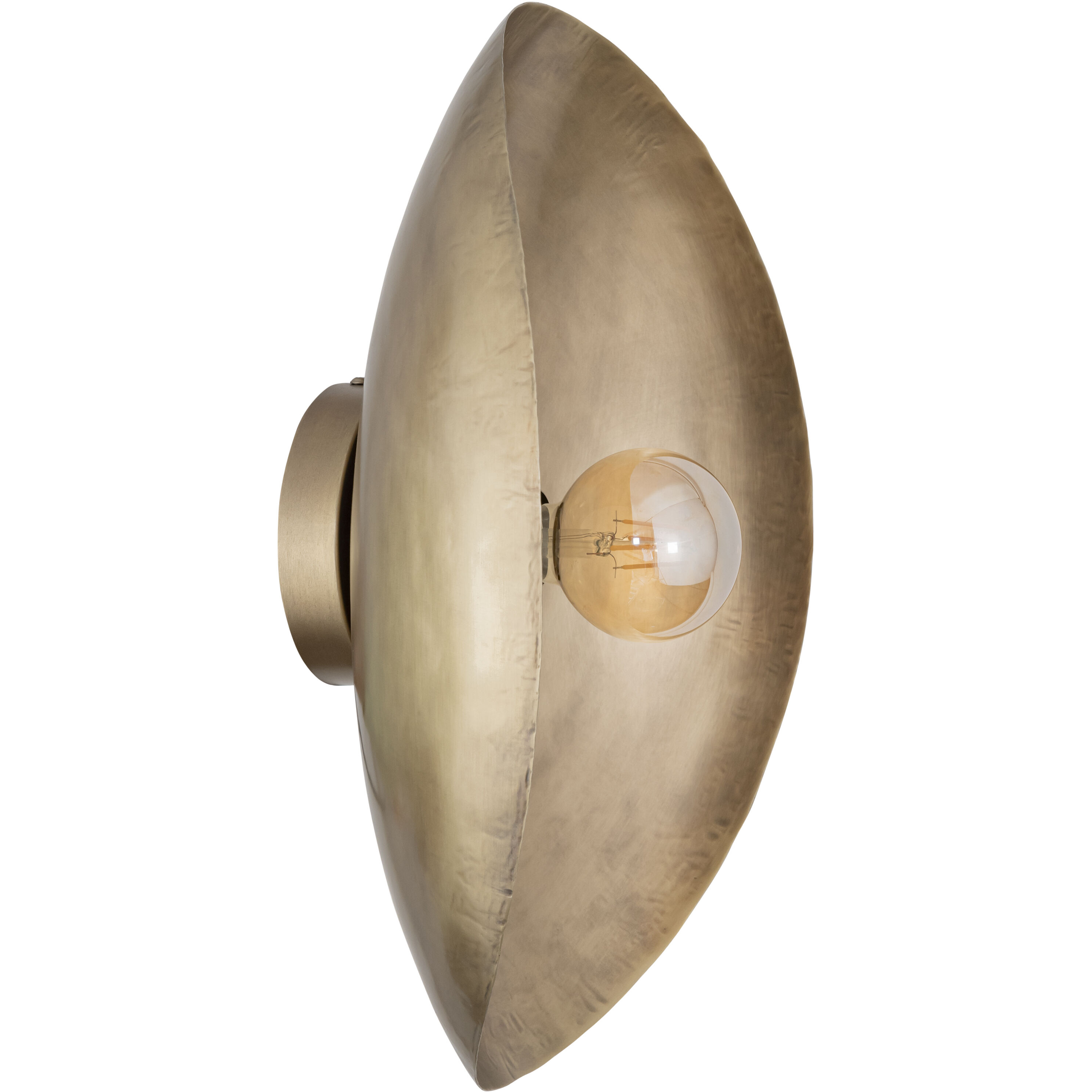 Maverick 1 Light 17.5 inch Antique Brass Flush Mount Ceiling Light