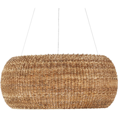 Boucle 6 Light 36 inch Natural/Beige Chandelier Ceiling Light