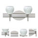 Tay Tay LED 15 inch Satin Nickel Vanity Lighting Wall Light in Carrera Glass