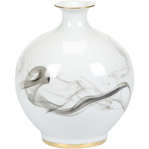 White Cinder And Smoke 11.5 X 9.5 inch Vase, Small