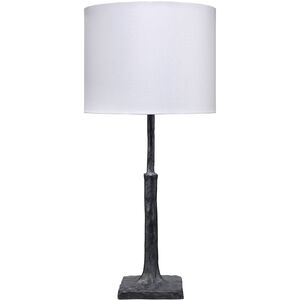 Humble 32 inch 150.00 watt Textured Charcoal Plaster Table Lamp Portable Light