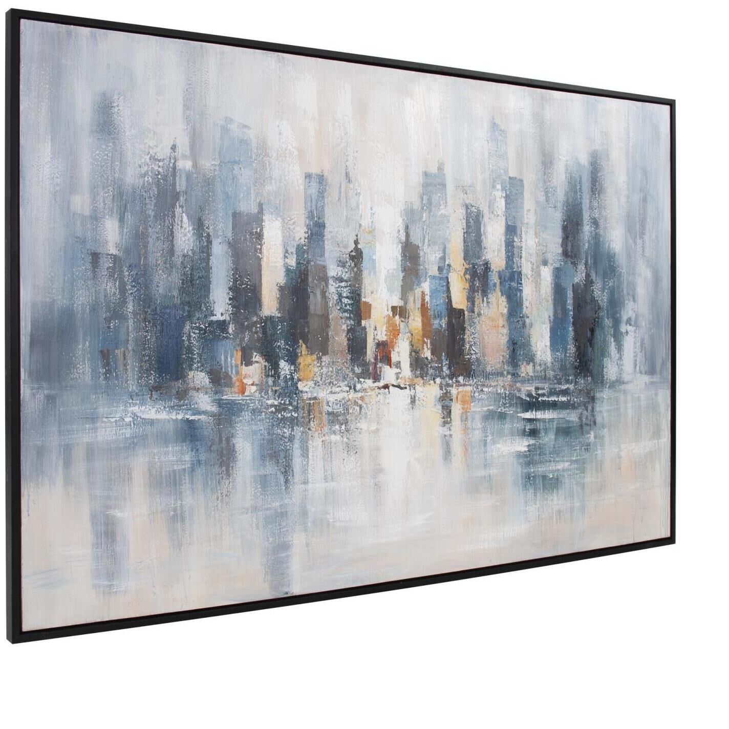 Big City Life 72 X 48 inch Hand Painted Canvas