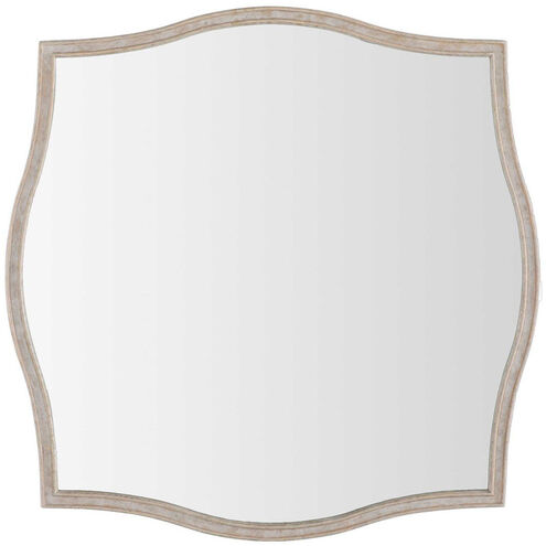 Artesia 36 X 36 inch Distressed White / Clear Mirror Mirror