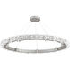 Tessera LED Beige Silver Chandelier Ceiling Light, Ring