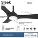 Sleek 60 inch Coal Ceiling Fan