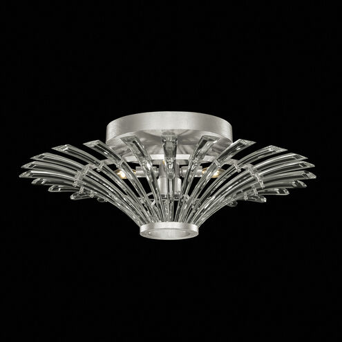 Trevi 4 Light 27.25 inch Silver Leaf Flush Mount Ceiling Light