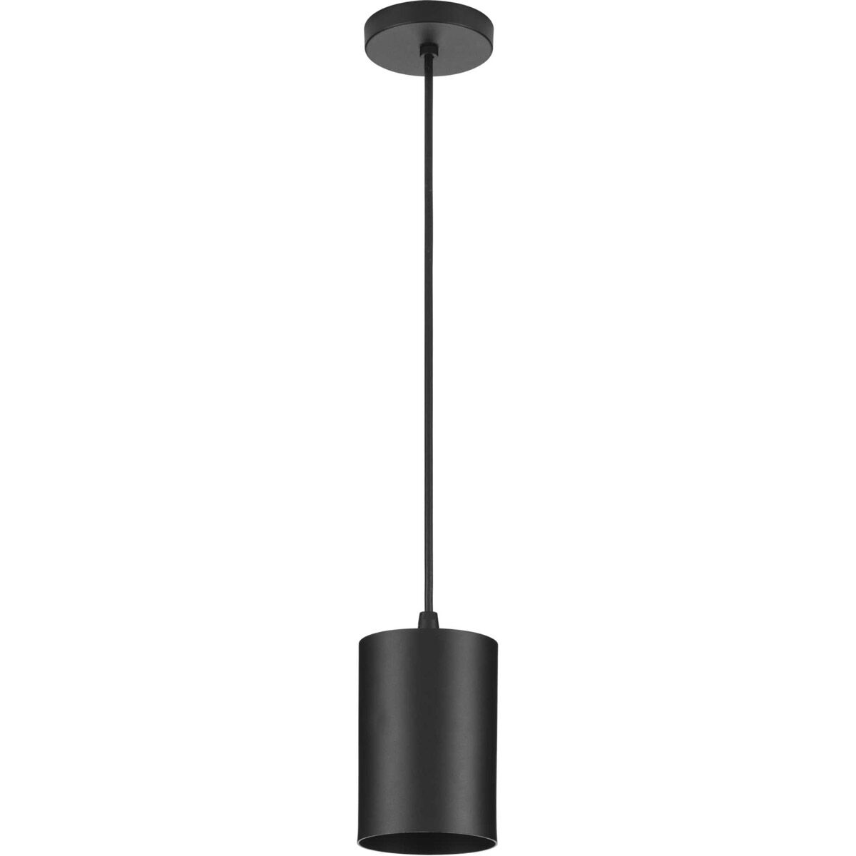 CYL RNDS 1 Light 5 inch Black Outdoor Pendant
