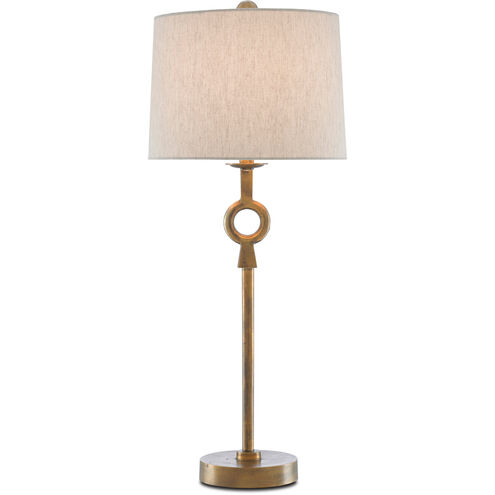 Germaine 34 inch 150.00 watt Antique Brass Table Lamp Portable Light