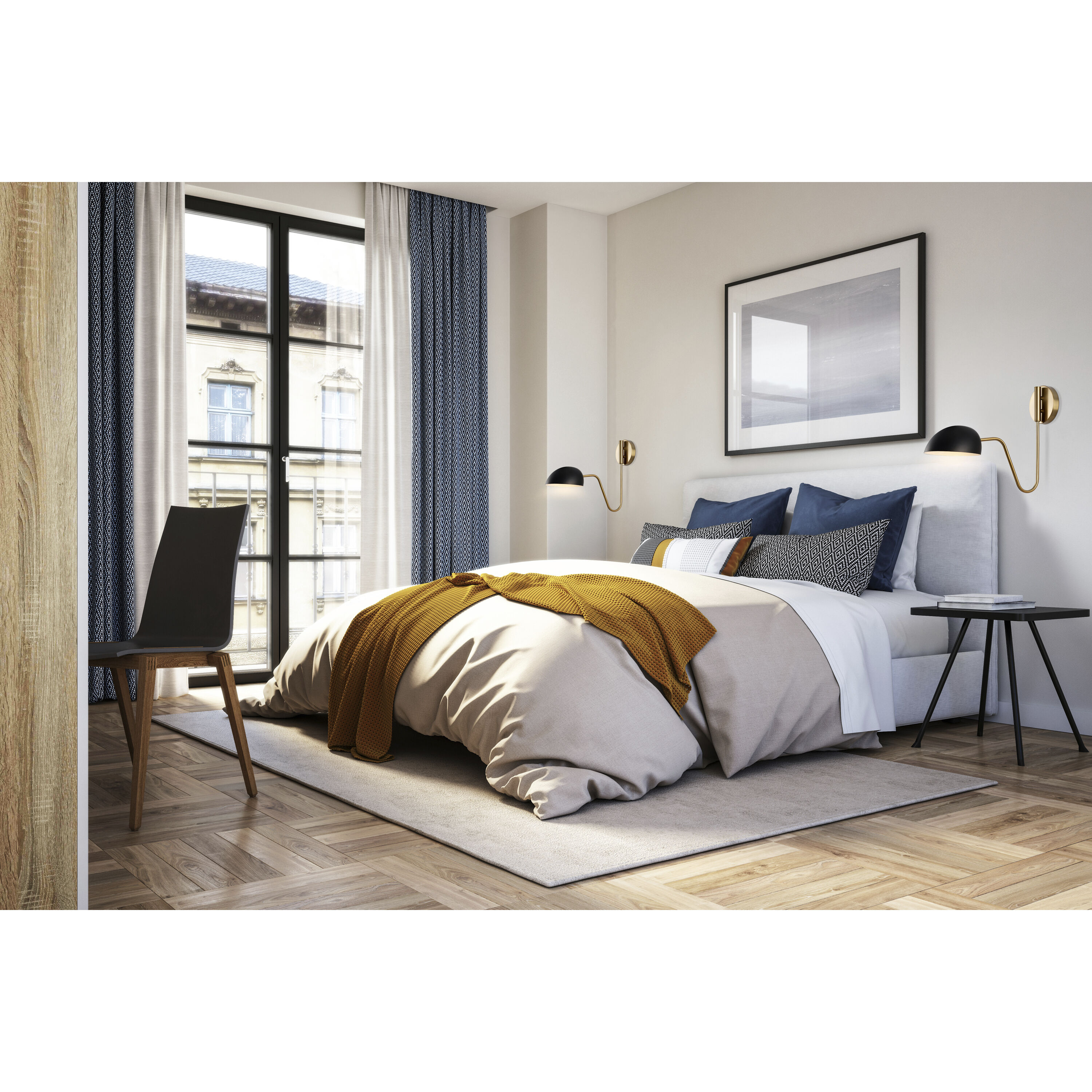 Trilby 1 Light 7.38 inch Matte Black and Burnished Brass Wall Sconce Wall Light