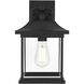 Saul 1 Light 13 inch Black Outdoor Wall Sconce