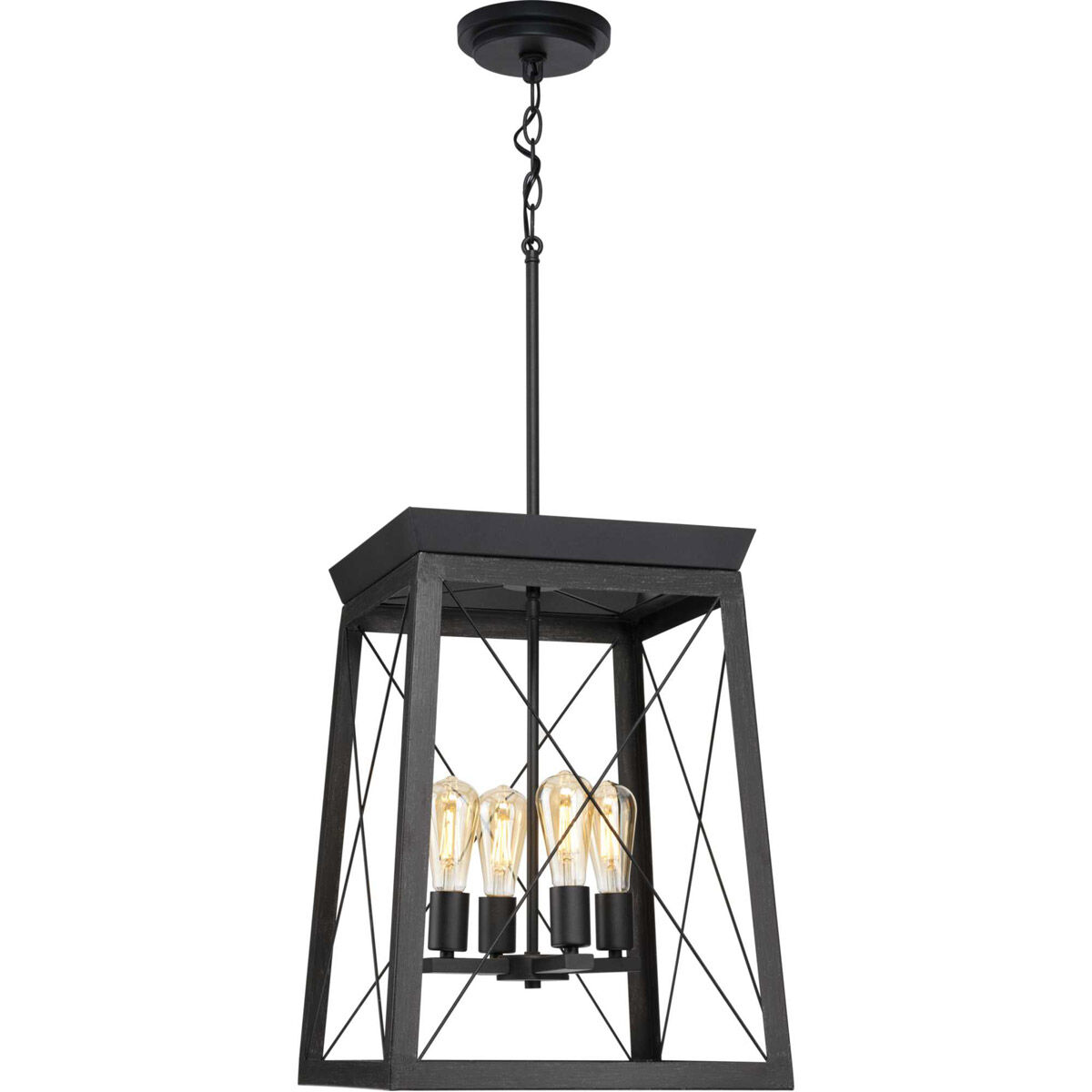 Briarwood 4 Light 15.5 inch Textured Black Foyer Light Ceiling Light