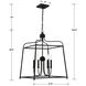 Sylvan 4 Light 21.5 inch Black Forged Chandelier Ceiling Light
