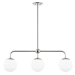 Paige 3 Light 37 inch Polished Nickel Pendant Ceiling Light