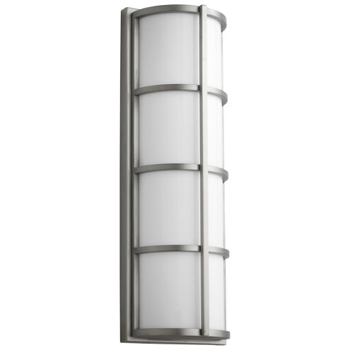 Leda 2 Light 22 inch Satin Nickel Outdoor Wall Light