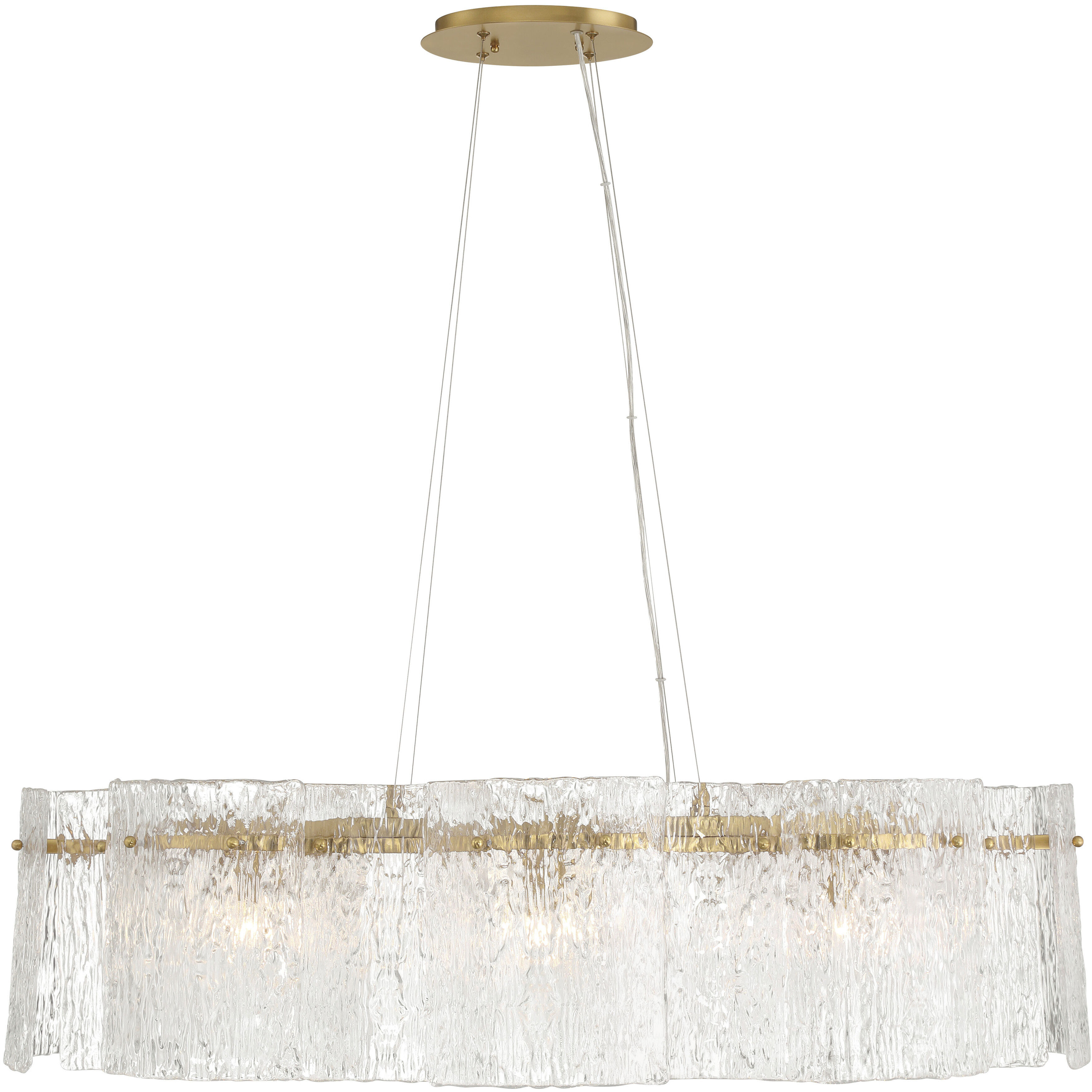 Brookstreet 8 Light 27.5 inch Legacy Brass Pendant Ceiling Light in Clear Handmade Glass