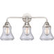 Nouveau 2 Bellmont 3 Light 24 inch Polished Chrome Bath Vanity Light Wall Light in Clear Glass