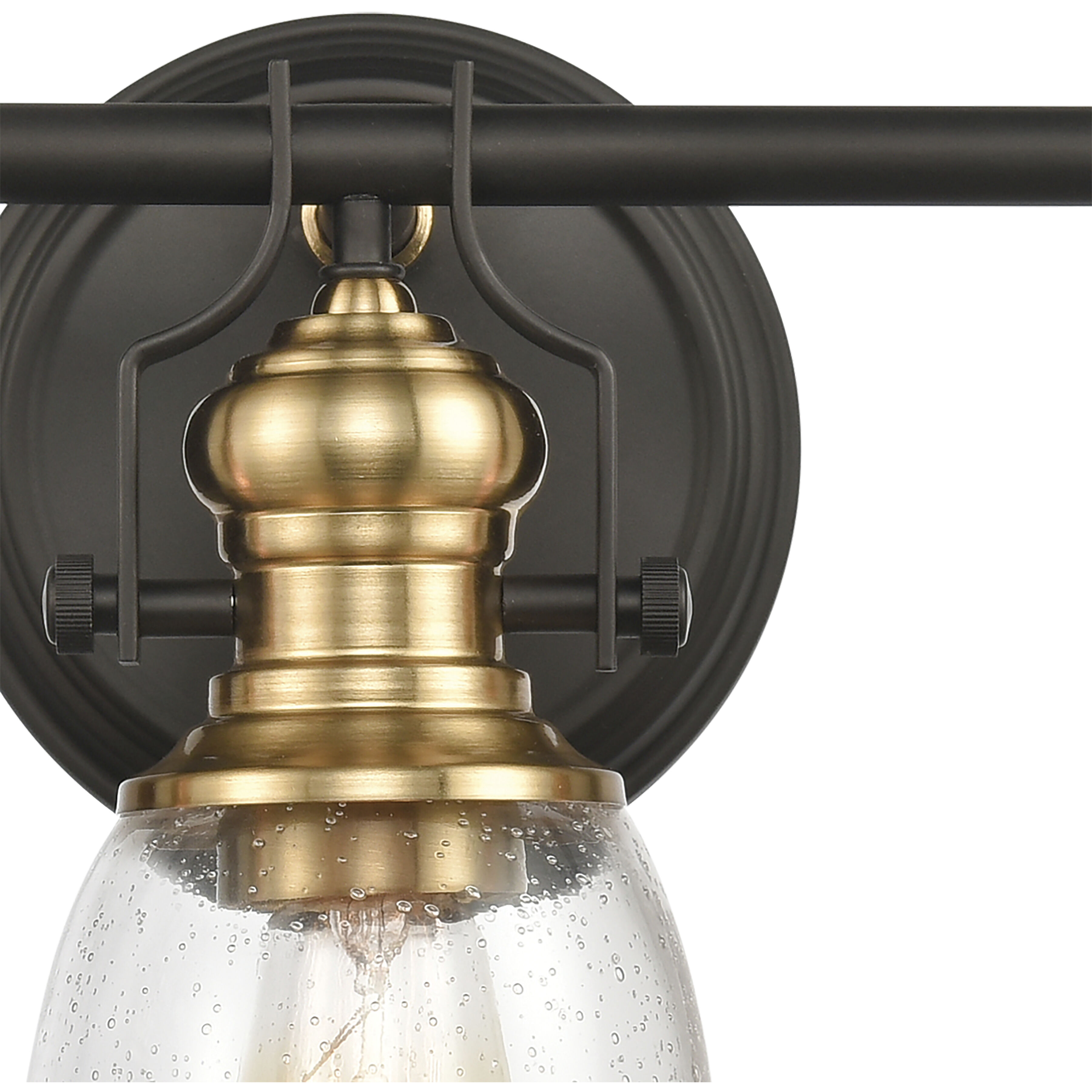 Chadwick Vanity Light Wall Light in Oil Rubbed Bronze with Satin Brass