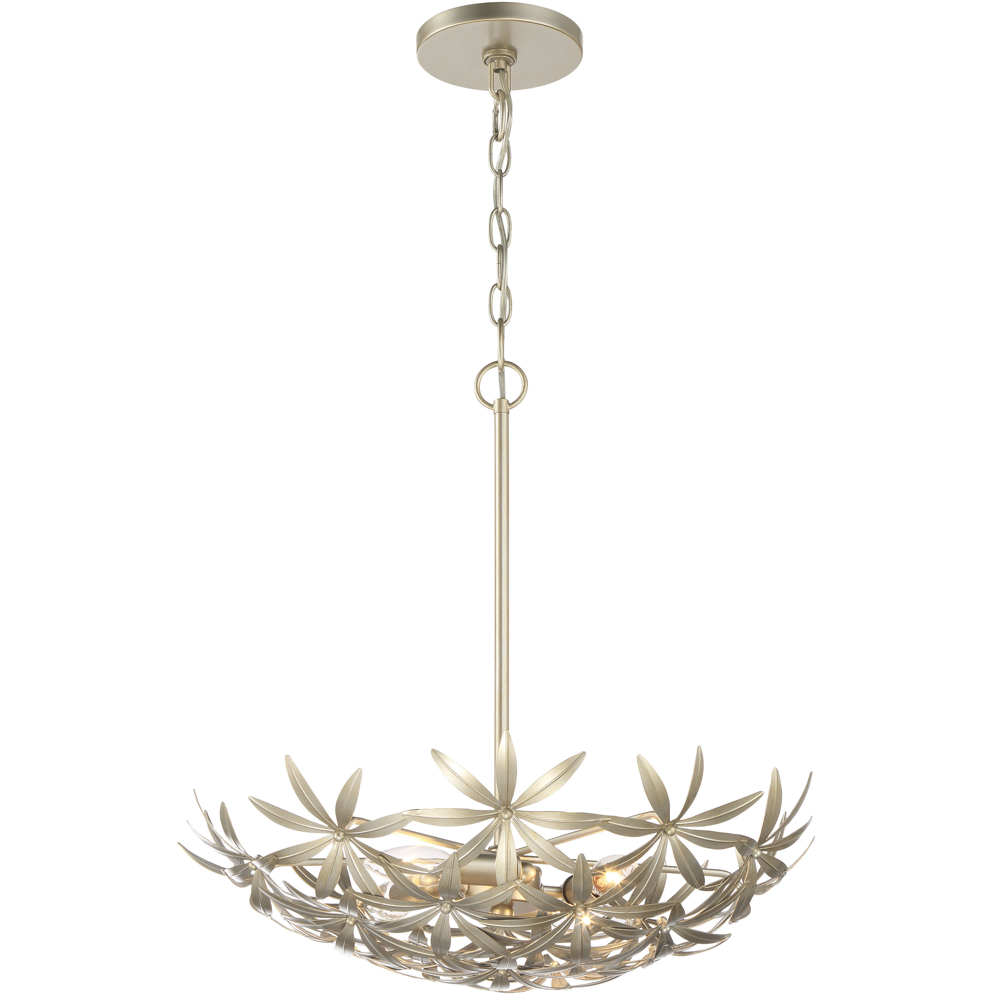 Flower Child 4 Light 21 inch Ambry Gold Pendant Ceiling Light