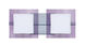 Alex 2 Light 15 inch Chrome Vanity Lighting Wall Light in Halogen, Opal/Amethyst Glass