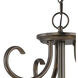 Bella 3 Light 16 inch Oil Rubbed Bronze Semi Flush Mount Ceiling Light