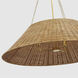 Marie Flanigan Corinne LED 36.25 inch Soft Brass Woven Hanging Shade Ceiling Light in Natural Wicker, Extra Large
