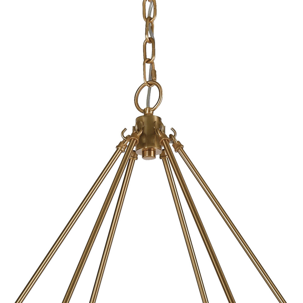 Abaca 12 Light 48 inch Satin Brass Chandelier Ceiling Light