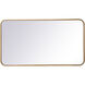 Evermore 36 X 20 inch Brass Mirror