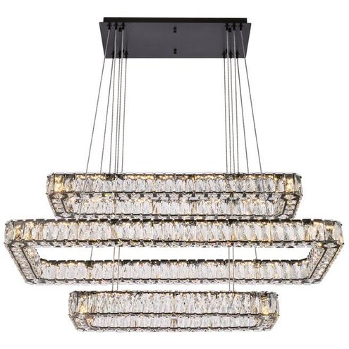 Monroe 3 Light 42 inch Black Pendant Ceiling Light