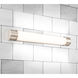 Mercer LED 24 inch Brushed Nickel Bath Vanity & Wall Light, dweLED