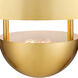 Creighton 1 Light 17.75 inch Brass/White Semi-Flush Mount Ceiling Light