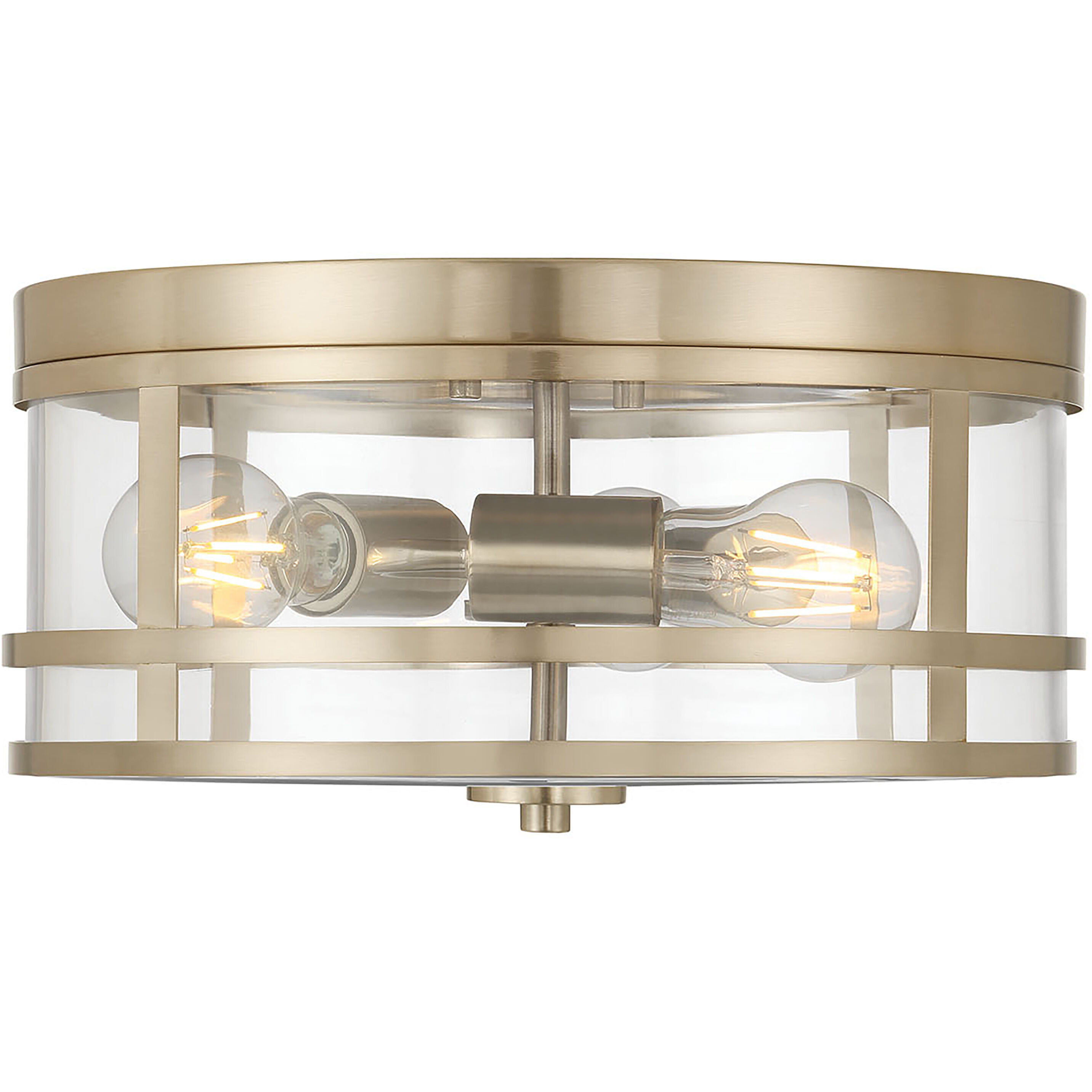 Lunden 3 Light 13 inch Modern Gold Flush Mount Ceiling Light