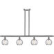 Ballston Athens Water Glass LED 46 inch Brushed Satin Nickel Island Light Ceiling Light