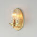 Corona 1 Light 4.5 inch Satin Brass Bath Vanity Wall Light in Clear