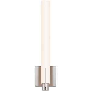 Tubo Slim LED 4.25 inch Satin Nickel ADA Sconce Wall Light in Spine