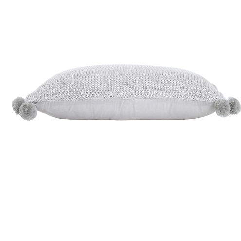 Halima 15 inch Light Grey Pillow