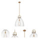 Newton Bell 1 Light 16 inch Brushed Brass Pendant Ceiling Light